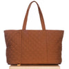 Quilted Expandable Tote- Walnut