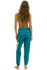 Bolt Sweatpants - Teal/Neon Yellow