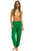 Quilted Women's Sweatpants- Kelly Green