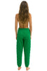 Quilted Women's Sweatpants- Kelly Green