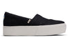 Alpargata Boardwalk Platform Slip-On - Black Canvas