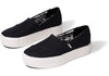 Alpargata Boardwalk Platform Slip-On - Black Canvas