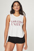 Lovers United Crop Tank - Stone