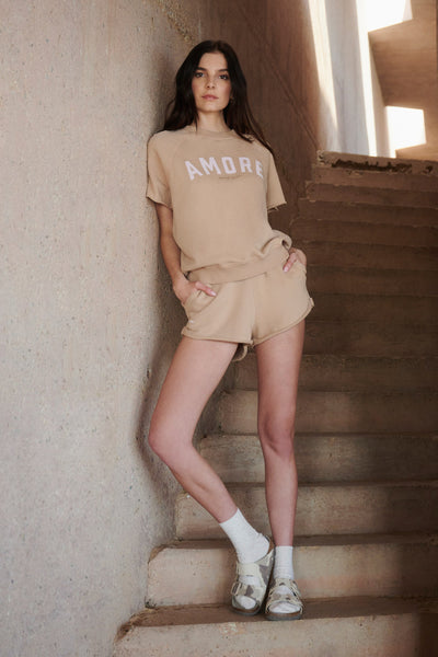 Cotton Lounge Short - Biscotti