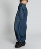 Denim Parachute Pants- Used Blue