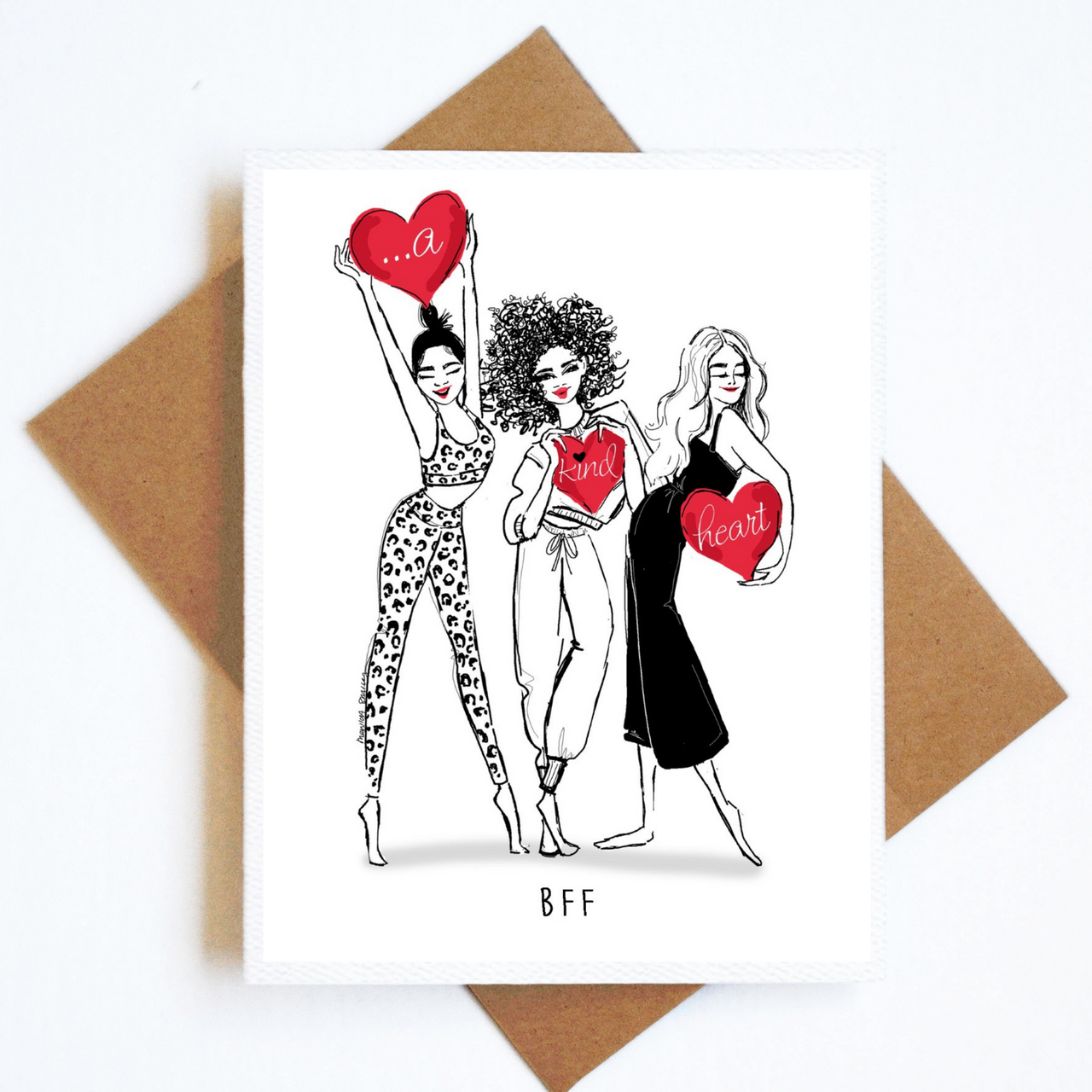 A Kind Heart BFF Card