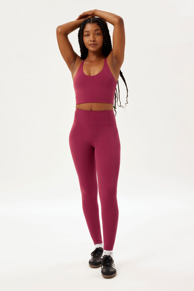 Seamless High Rise Legging - Rhododendron