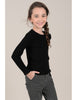 Knitted Crew Neck Sweater - Black w/ Bow (Mommy & Me option)
