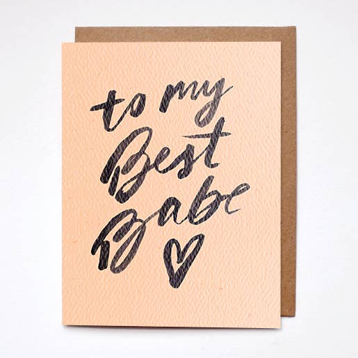 To My Best Babe Card