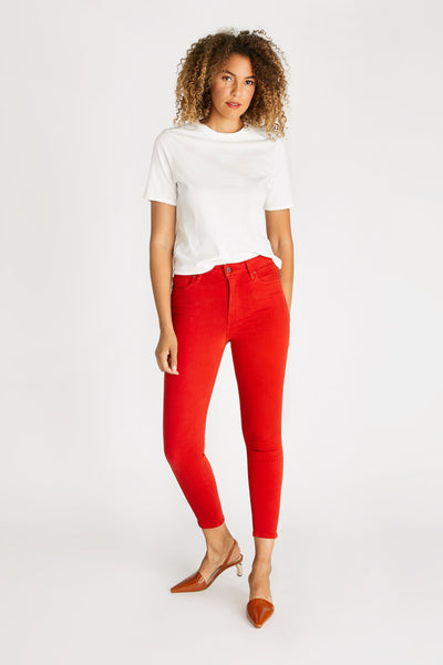 Giselle Mid Rise Skinny - Flame