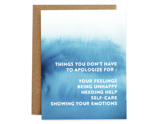 Don't Apologize - Compassion Card