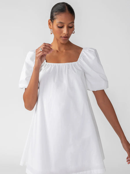 A Line Babydoll Dress - White