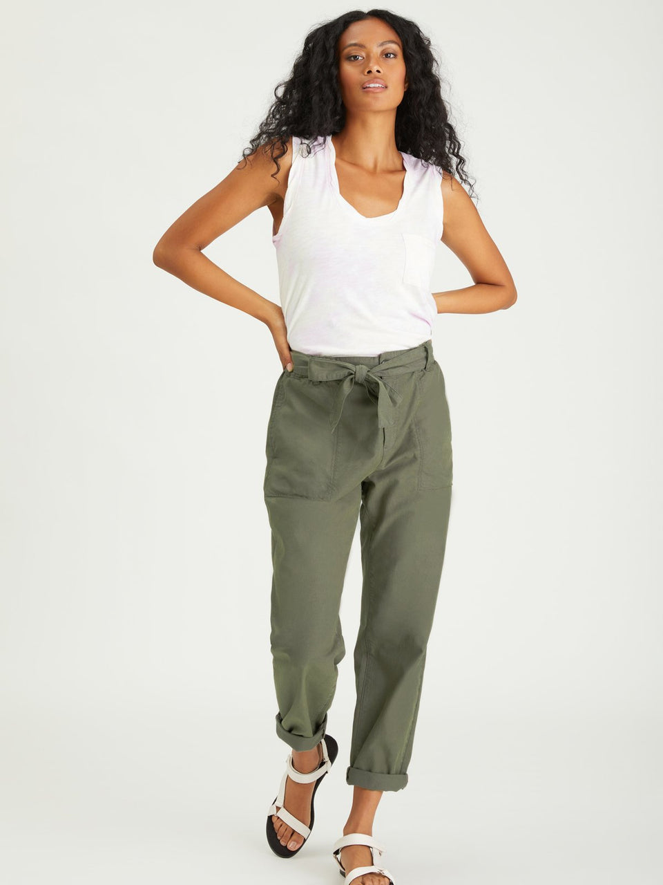 Helious Sash Pant - Organic Green