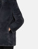Furry Hooded Reversible Coat - Black