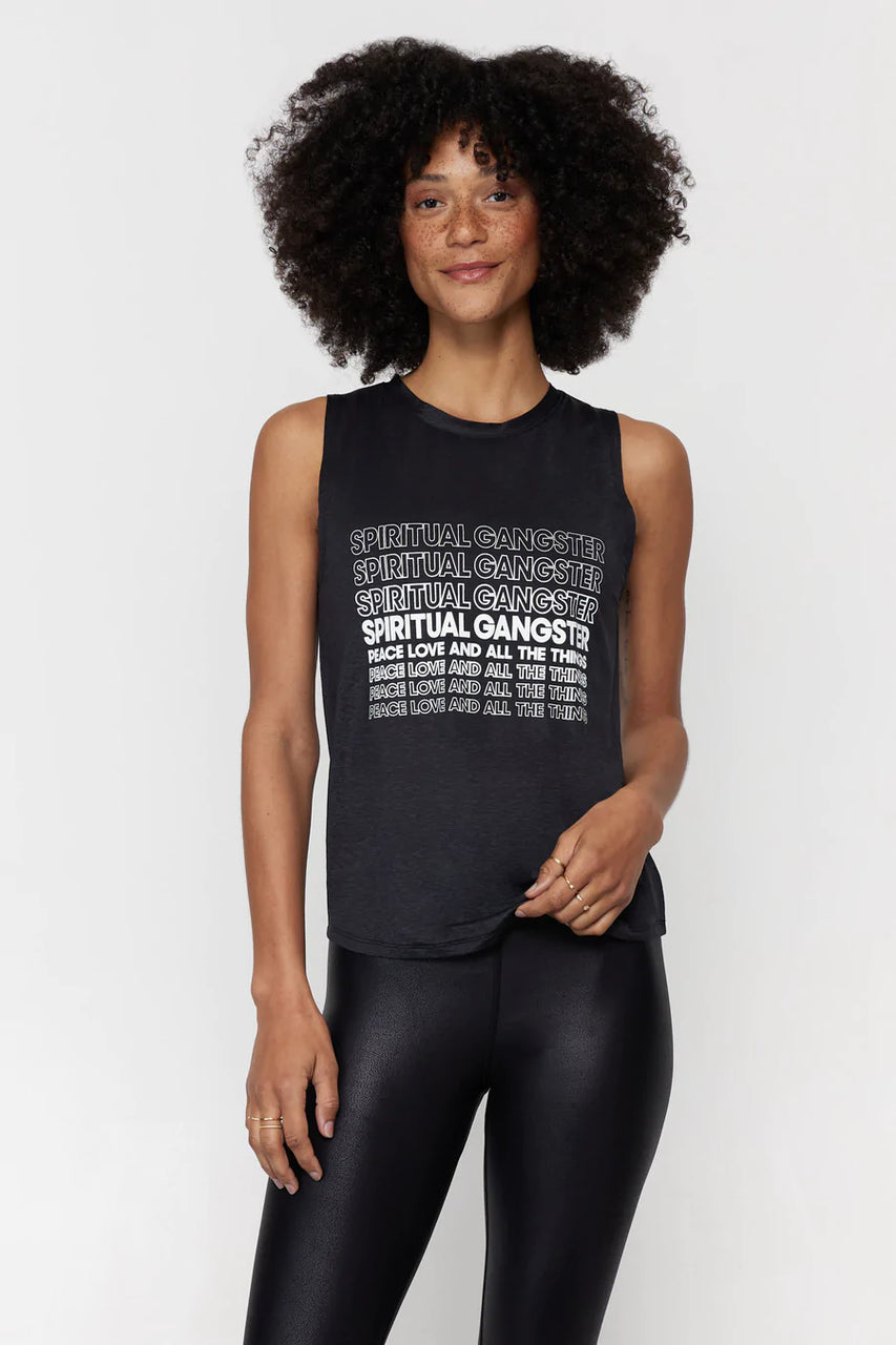See All Things Active Muscle Tank- Black