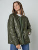 Marissa Quilted Sherpa Jacket- Army