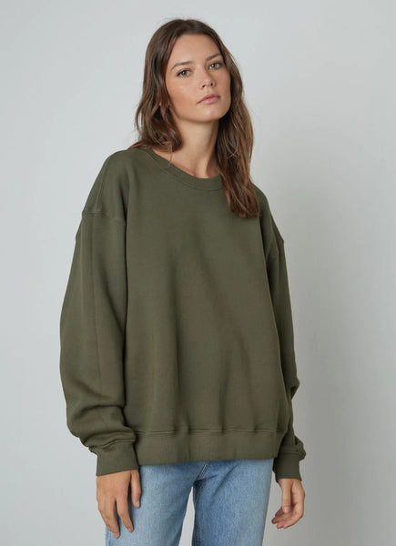 Melody Autumn Fleece LS Top- Aloe