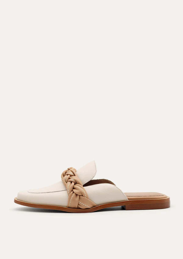 Poltava Mule With Braid-  Off White