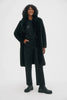 Savannah Maxi Vegan Fur Coat - Black