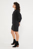 Viola Sweatshirt Dress- Black Beauty