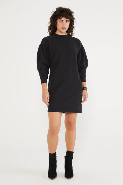 Viola Sweatshirt Dress- Black Beauty