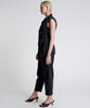 Sleeveless Olivia Aviator Jumpsuit- Washed Black