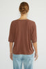 Ulli Relaxed V-Neck Jersey Tee- Cognac