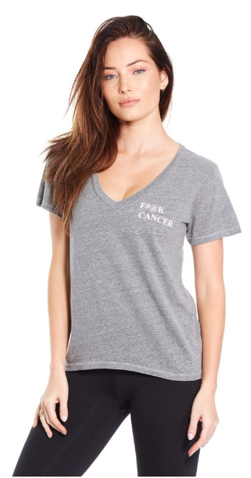 F Cancer T-Shirt- Heather Grey