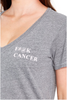 F Cancer T-Shirt- Heather Grey