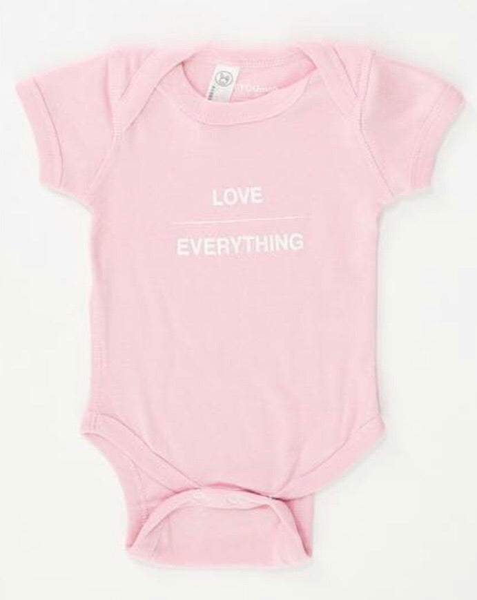 Love Everything Onesie - Baby Pink