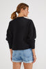 Jael Pleat Sleeve Sweatshirt- Black Beauty