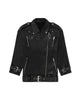 Oversized Moto Jacket-Black