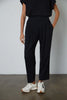 Natasha Pleated Cotton Pants- Black