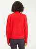 Plush Mock Neck Sweater- Ruby