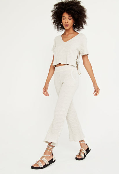 Time Moves Cropped Pant - Ash