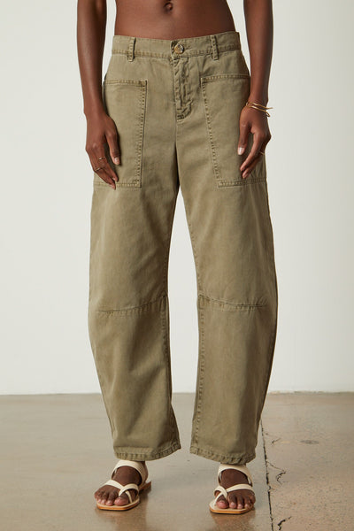 Brylie Sanded Twill Pant - Gravel