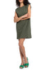 Shoulder Pad Dress - Hiker Green